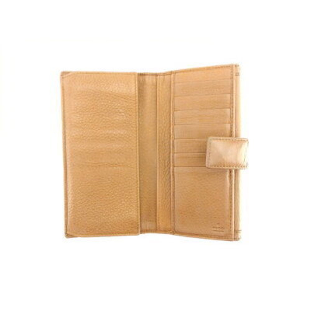 Gucci long Wallet ribbon motif bamboo tassel brown beige leather accessory - Picture 5 of 6